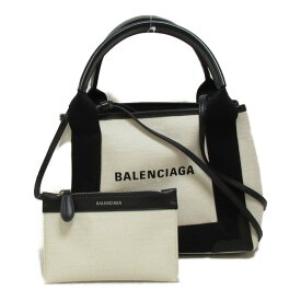 バレンシアガ BALENCIAGA ネイビーカバスXS トートバッグ トートバッグ バッグ キャンバス レディース ブラック系 ナチュラル 【中古】