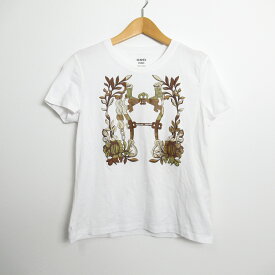 エルメス HERMES 半袖Tシャツ 半袖Tシャツ 衣料品 トップス コットン メンズ レディース ホワイト系 【中古】