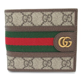 グッチ GUCCI GGスプリーム　二つ折り財布 二つ折り財布 財布 キャンバス GGスプリーム メンズ レディース ベージュ系 59760996IWT 【新品】