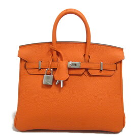 エルメス HERMES バーキン25　ハンドバッグ ハンドバッグ バッグ カーフ（牛革） トゴ レディース オレンジ系 【中古】