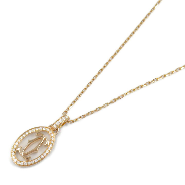 楽天市場】カルティエ CARTIER ロゴ ドゥーブルC ダイヤ ネックレス  