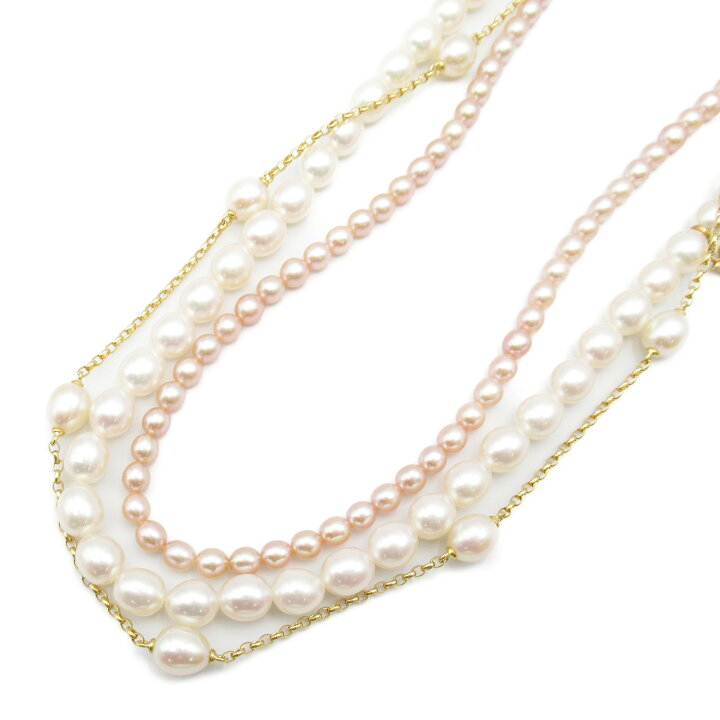 楽天市場】ミキモト MIKIMOTO パール 3連 ネックレス ネックレス  