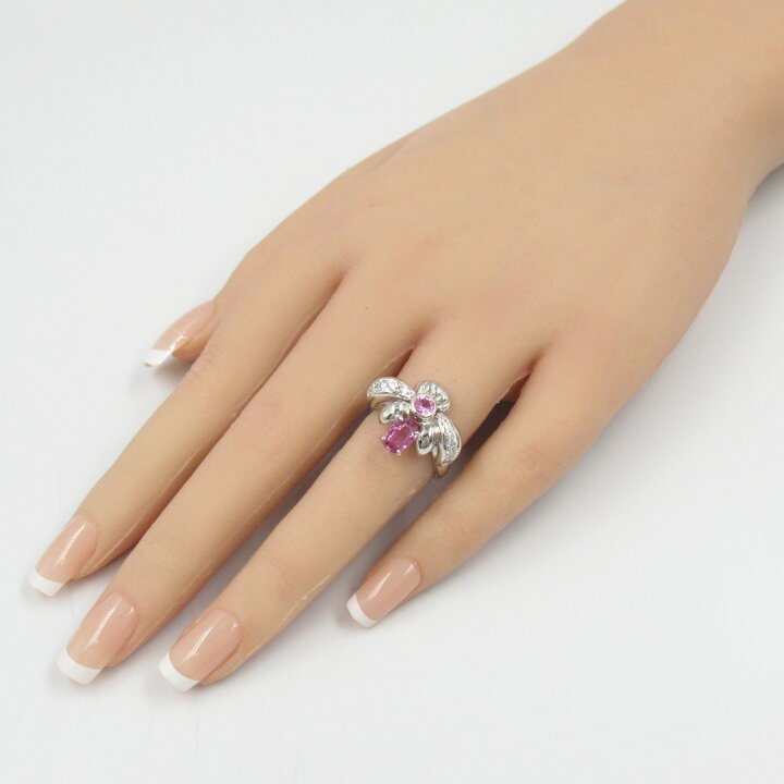 楽天市場】ジュエリー JEWELRY ピンクサファイア ダイヤ リング リング 