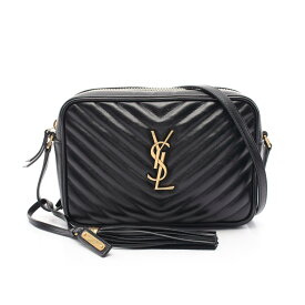 【7千円OFFクーポン対象】サンローラン SAINT LAURENT LOU ルー モノグラム ショルダーバッグ バッグ レザー レディース ブラック系 574494 【中古】