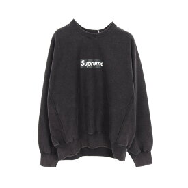 シュプリーム Supreme Washed Box Logo Crewneck スウェット 衣料品 トップス コットン メンズ ブラック系 【中古】