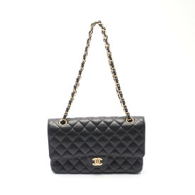 【3万円オフor2点以上で10%OFF】シャネル CHANEL マトラッセ Wフラップ ショルダーバッグ バッグ レザー グレインドカーフスキン レディース ブラック系 A01112 【中古】