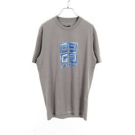 ジバンシィ GIVENCHY 4G スケッチロゴ カットソー 衣料品 トップス コットン メンズ グレー系 BM716G3YCT 【中古】