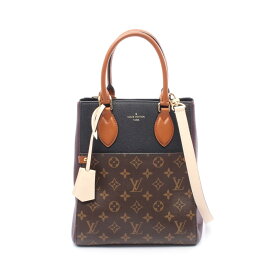 【ポイント5倍×10%OFFクーポン対象】ルイ・ヴィトン LOUIS VUITTON フォールド トートMM モノグラム ノワール ワイン クレーム ハンドバッグ バッグ PVCコーティングキャンバス レザー モノグラム レディース ブラック系 / ボルドー系 / マルチカラー M45409 【中古】