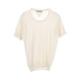 プラダ PRADA ニット 衣料品 トップス シルク コットン レディース アイボリー系 【中古】