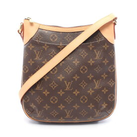 【ポイント5倍×10%OFFクーポン対象】ルイ・ヴィトン LOUIS VUITTON オデオンPM ショルダーバッグ バッグ PVCコーティングキャンバス レザー モノグラム レディース ブラウン系 M56390 【中古】