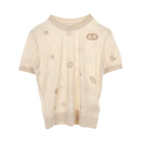 【10％OFFクーポン対象】エルメス HERMES Candy Libris ニット 衣料品 トップス ウール レディース ベージュ系 【中古】