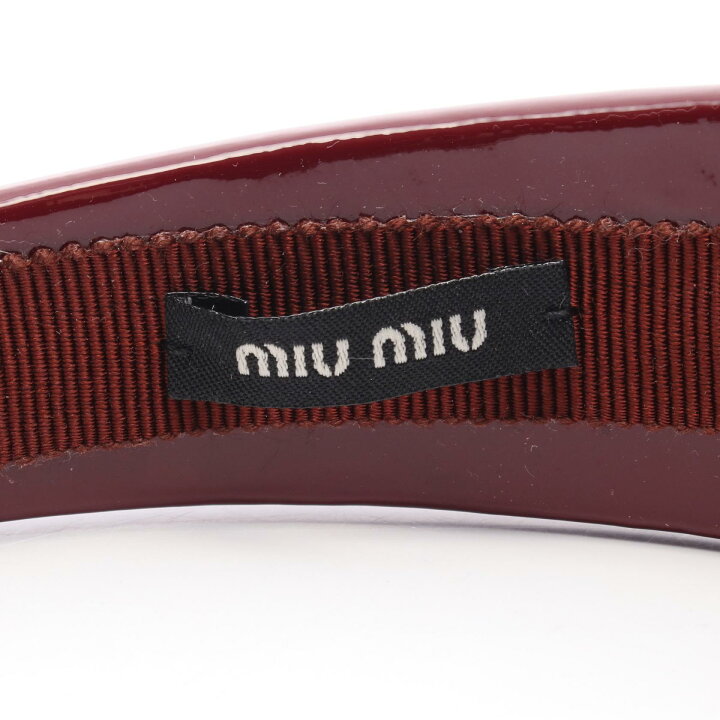 楽天市場】ミュウ ミュウ Miu Miu TYRIAN PURPLE LEATHER HEADBAND  