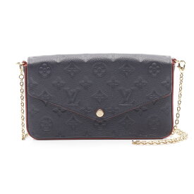 【5％OFFクーポン＆まとめ買い10%OFF対象】ルイ・ヴィトン LOUIS VUITTON ポシェット フェリシー ショルダーバッグ バッグ レザー モノグラム・アンプラント レディース ネイビー系 / レッド系 M64099 【中古】
