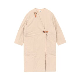 【5％OFFクーポン＆まとめ買い10%OFF対象】エルメス HERMES WRAP COAT ラップ 衣料品 アウター コットン レディース ベージュ系 2E0106DJ 【中古】