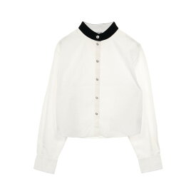 シャネル CHANEL ライオンボタン 衣料品 トップス コットン レディース ホワイト系 / ブラック系 【中古】