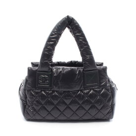 【5%OFFクーポン×ポイント5倍】シャネル CHANEL コココクーン ハンドバッグ バッグ ナイロン レザー レディース ブラック系 【中古】