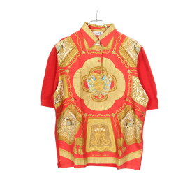 【10％OFFクーポン対象】エルメス HERMES ニット 衣料品 トップス シルク コットン ウール シルク レディース レッド系 / ゴールド系 【中古】