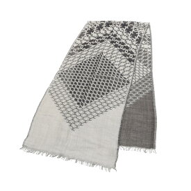 【1万円OFFクーポン対象】シャネル CHANEL ココマーク ストール 衣料品 シルク カシミヤ レディース ブラック系 / アイボリー系 【中古】