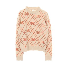 【10％OFFクーポン対象】エルメス HERMES Hロンド ニット 衣料品 トップス カシミヤ レディース ベージュ系 / ブラウン系 2E2632DT 【中古】