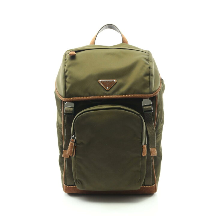 カーキ プラダ バッグパック メンズ PRADA プラダ V164 ナイロン バックパック リュック カーキ メンズ 公式通販