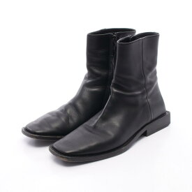 【5%OFFクーポン×ポイント5倍】バレンシアガ BALENCIAGA スクエア ブーツ 靴 レザー レディース ブラック系 【中古】