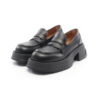 【千円OFFクーポン対象 〜9/28 9:59】マルニ MARNI 厚底 ローファー 靴 レザー レディース ブラック系 【…