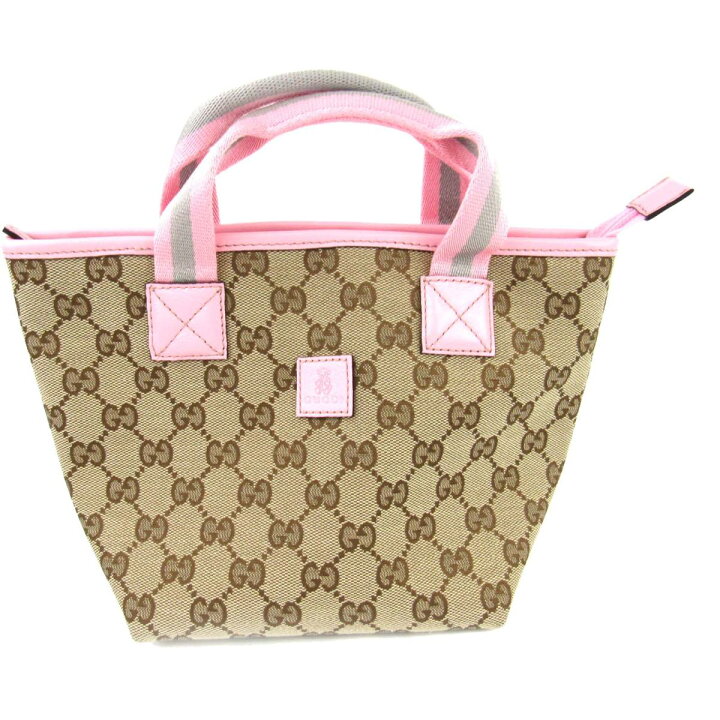 楽天市場 中古 グッチ Ggキャンバス キッズライン ミニトートバッグ キャンバス ｘ レザー ピンク ｘ ベージュ Gucci トートバッグ トートバック トート バッグ カバン ブランドバッグ ブランドバック 美品 ブランドオフ Brandoff銀座
