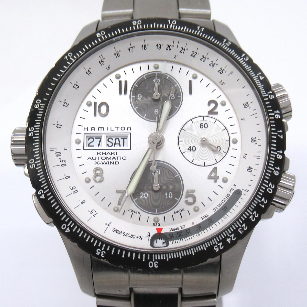 【】ハミルトン カーキXウィンド クロノグラフ　腕時計　ウォッチ メンズ ステンレススチール(SS) (H776260)