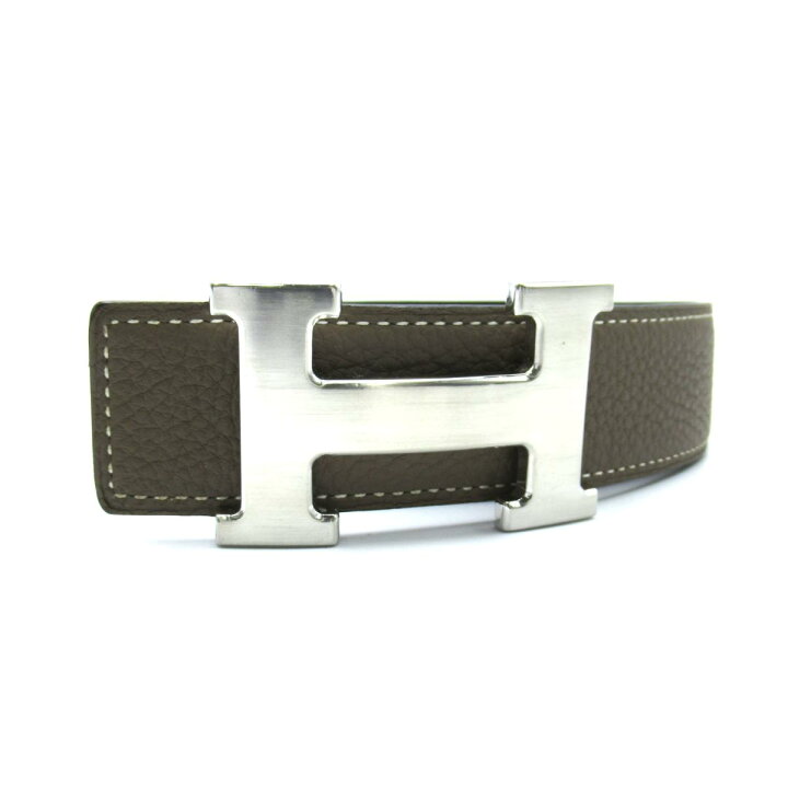 楽天市場 中古 エルメス Hベルト リーバーシブルメンズベルト メンズ トゴ エトゥープ ブラック Brandoff銀座