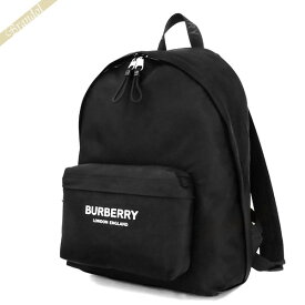 バーバリー BURBERRY メンズ・レディース リュックサック ロゴプリント ECONYL バックパック ブラック 8021084 | ブランド