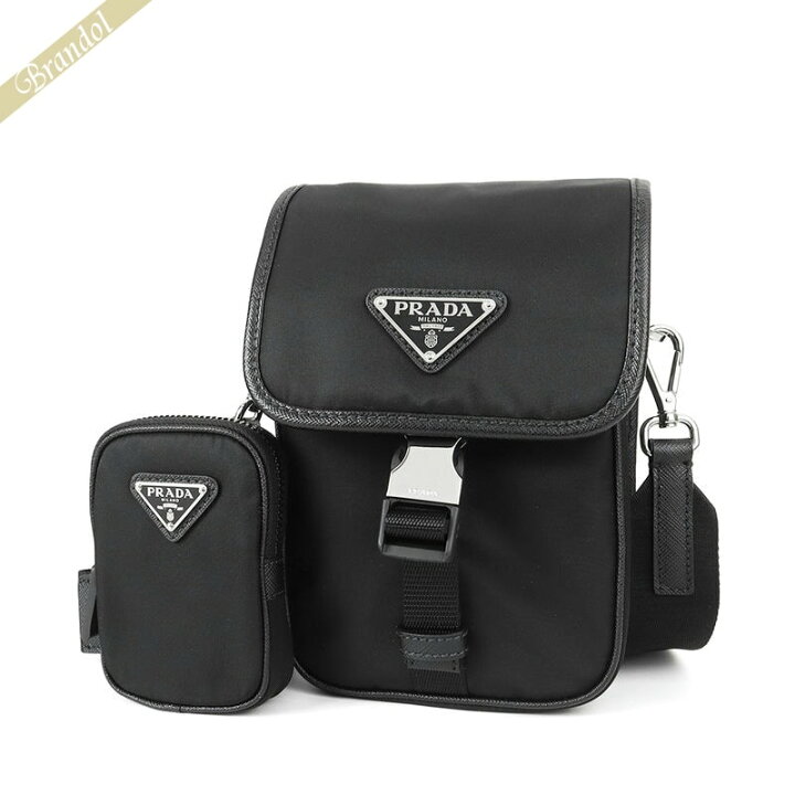 楽天市場】プラダ PRADA メンズ ショルダーバッグ 縦型 ミニポーチ付  