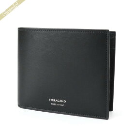 フェラガモ Ferragamo 財布 メンズ 二つ折り財布 レザー ブラック 661329 770094 NERO | コンビニ受取 ブランド