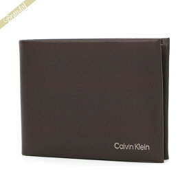 カルバンクライン Calvin Klein 財布 メンズ 二つ折り財布 ブラウン K50K510599BAR | コンビニ受取 ブランド