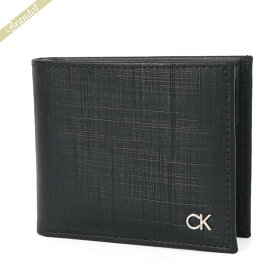 カルバンクライン Calvin Klein 財布 メンズ 二つ折り財布 ブラック K50K510877BAX | コンビニ受取 ブランド