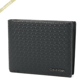 カルバンクライン Calvin Klein 財布 メンズ 二つ折り財布 ブラック K50K51089601O | コンビニ受取 ブランド