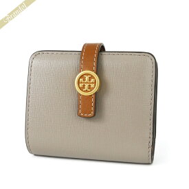 トリーバーチ TORY BURCH 財布 レディース 二つ折り財布 ROBINSON マルチカラー グレージュ系 142751 082 | コンビニ受取 ブランド