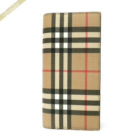 バーバリー BURBERRY 財布 メンズ・レディース 長財布 ヴィンテージチェック ベージュ×ブラック 8016613 | コンビニ受取 ブランド