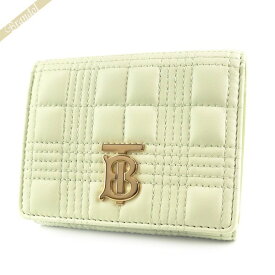 バーバリー BURBERRY 財布 レディース 三つ折り財布 キルティングレザー ライトグリーン 8055217 | ブランド