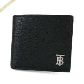 バーバリー BURBERRY 財布 メンズ 二つ折り財布 TBロゴ ブラック 8062680 | ブランド