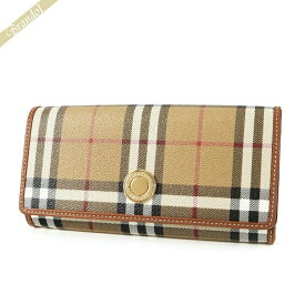 バーバリー BURBERRY 財布 レディース 長財布 バーバリーチェック ベージュ系×ライトブラウン 8070414 | ブランド