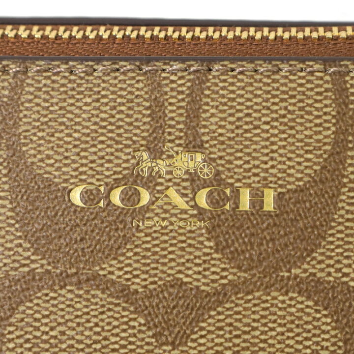 楽天市場】コーチ COACH ポーチ シグネチャー コスメポーチ ベージュ 