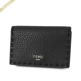 フェンディ FENDI メンズ 名刺入れ レザー カードケース ブラック 7M0222 F0GXN AP3B | ブランド