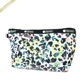 レスポートサック LeSportsac ポーチ MEDIUM SLOAN COSMETIC ドット風柄 ホワイト系マルチカラー×ブラック 2725 E446 | ブランド