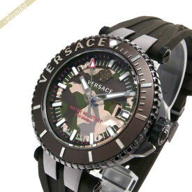 ヴェルサーチェ VERSACE メンズ腕時計 Vレース ダイバー カモフラージュ柄 46mm グリーン×ブラウン VAK06 0016 | ブランド
