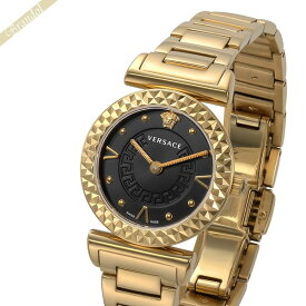 ヴェルサーチェ VERSACE レディース腕時計 ミニ ヴァニティ 27mm ブラック×ゴールド VEAA00518 | ブランド