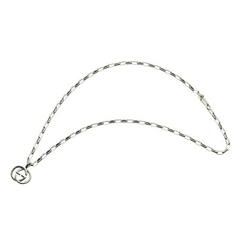 《全品ポイント10倍_20日23:59迄》グッチ GUCCI メンズ ネックレス インターロッキングG ペンダント シルバー 295710 J8400 8106 | コンビニ受取 ブランド xcp9