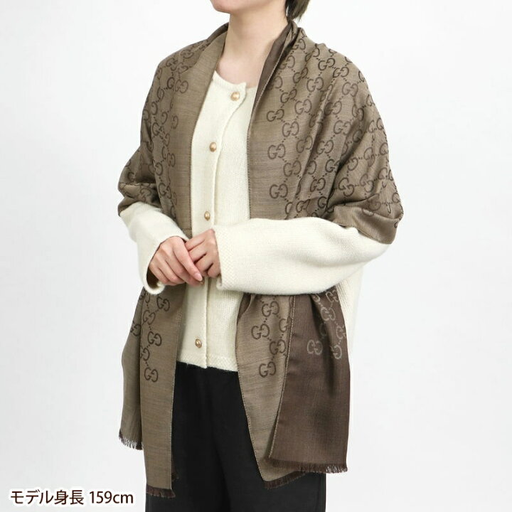 楽天市場】グッチ GUCCI ストール レディース シルク・ウール GG柄  