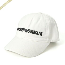 エンポリオアルマーニ EMPORIO ARMANI メンズ 帽子 ロゴ ベースボールキャップ ホワイト 627901 CC994 00010 | コンビニ受取 ブランド