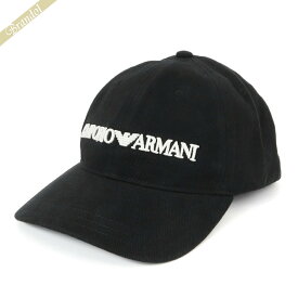 エンポリオアルマーニ EMPORIO ARMANI メンズ 帽子 ロゴ ベースボールキャップ ブラック 627901 CC994 00020 | コンビニ受取 ブランド