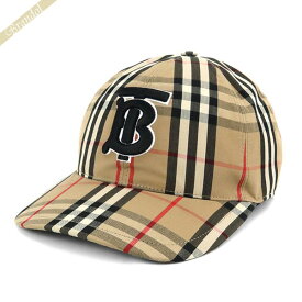 バーバリー BURBERRY メンズ・レディース 帽子 TBロゴ ヴィンテージチェック ベースボールキャップ Mサイズ ベージュ系 8038504 M | コンビニ受取 ブランド